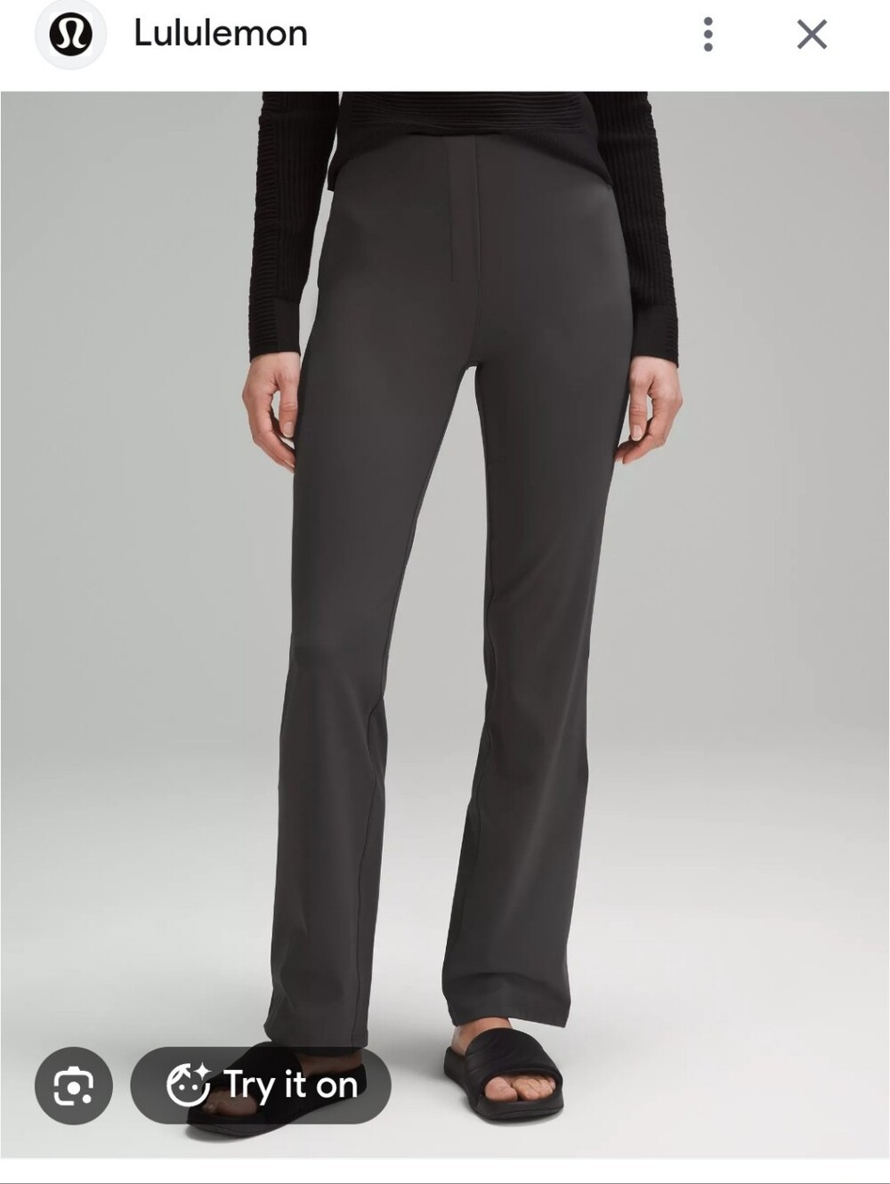 NWT lululemon Women’s Boot-Cut Pull-On Pants - Charcoal Gray